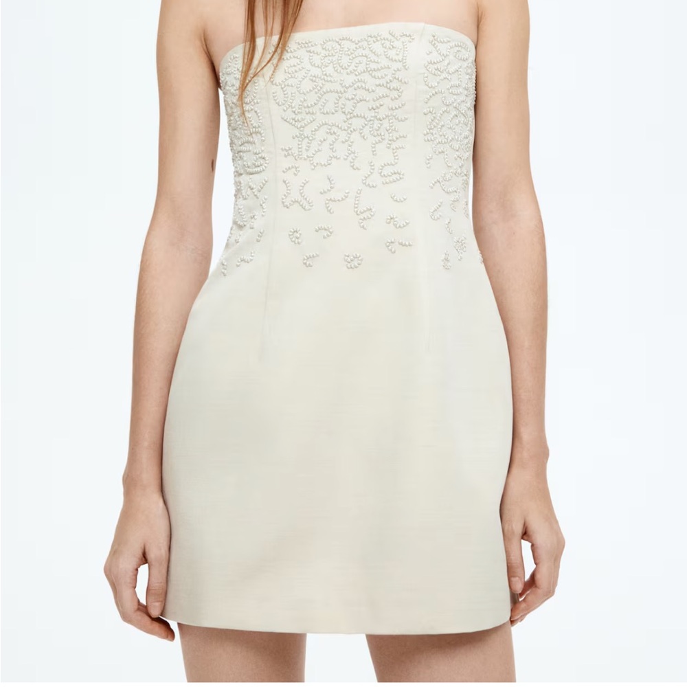 H&M Cream Mini Dress